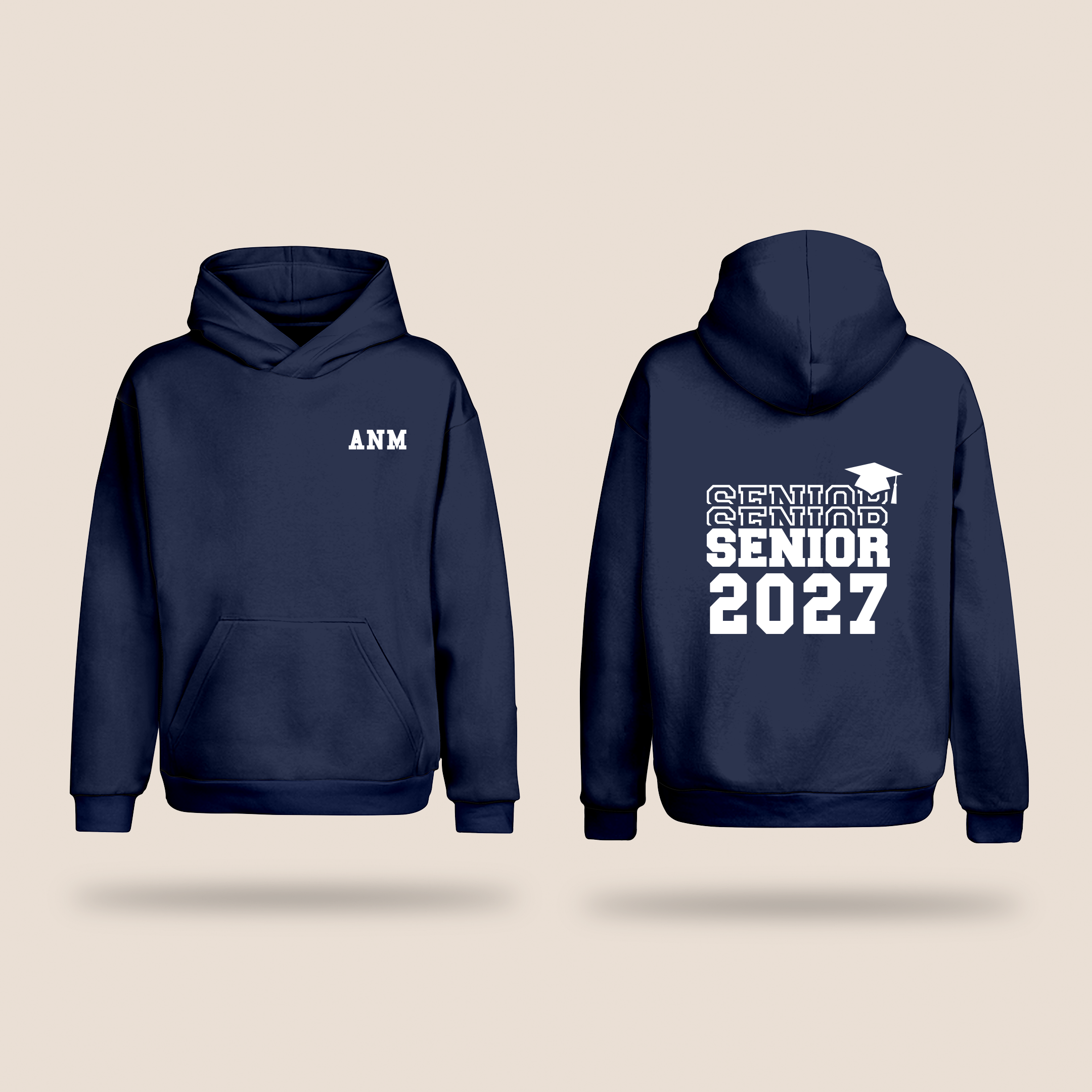 JK - hoodie senior 27 مع اسم