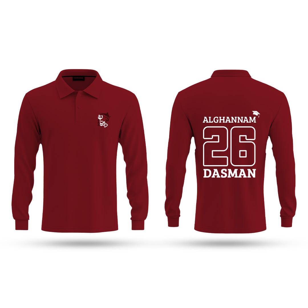 Dasman Polo - Long Sleeve - Maroon 26
